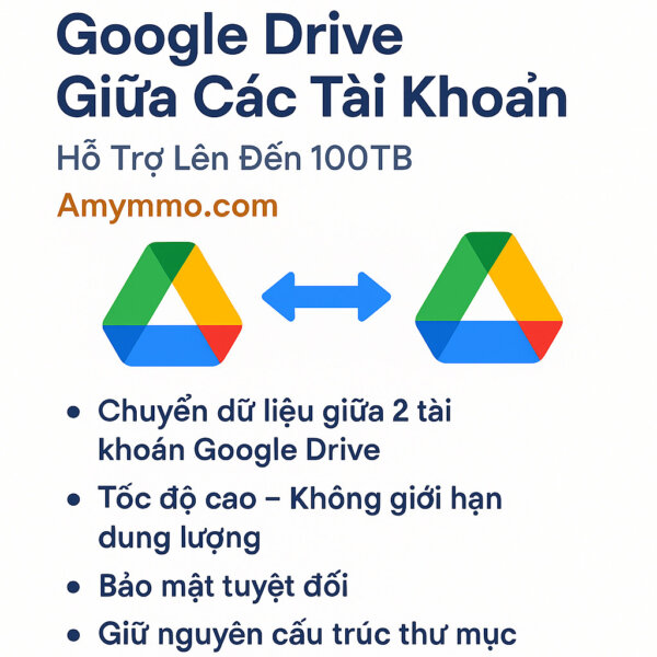 Tools chuyển data và copy data từ tài khoản Google Drive này sang tài khoản Google Drive khác